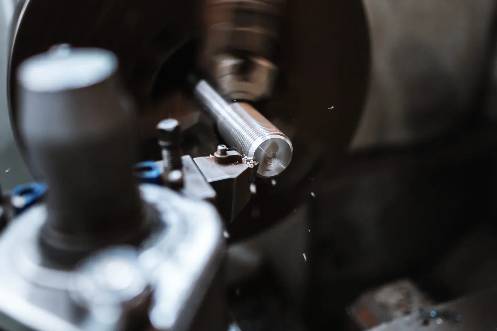 Conventional lathe machining at BladeMakers